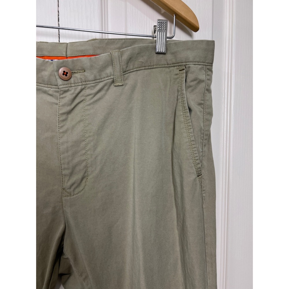 Tommy Bahama Mens Khaki Chino Pants Khaki Tan Straight Fit Size 35x32 Tencel G23 - Picture 9 of 16